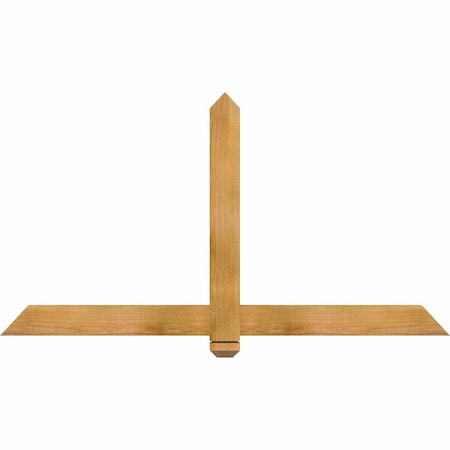 Ekena Millwork Eugene Rough Sawn Timber Gable Bracket, Western Red Cedar, 60"W x 32"H x 2"D x 4"F, 13/12 Pitch GBW060X32X0204EUG00RWR